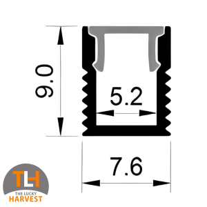 Mini 0809 Aluminium Extrusion (2m)