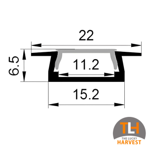 Winged 2207 Aluminium Extrusion (3m)