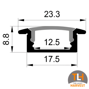 Winged 2409 Aluminium Extrusion (3m)