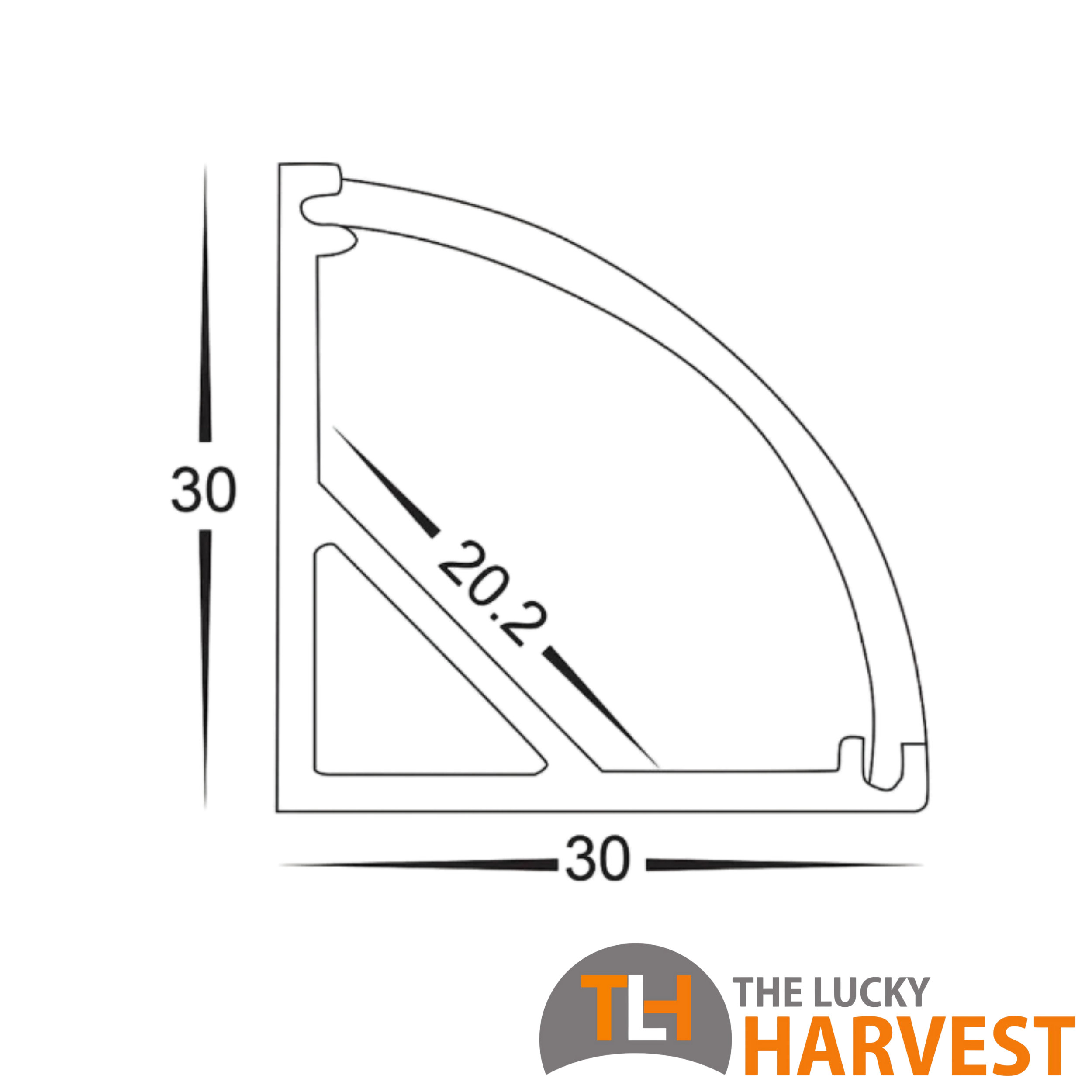 Curved 3030 Aluminium Extrusion (3m) - Image 3