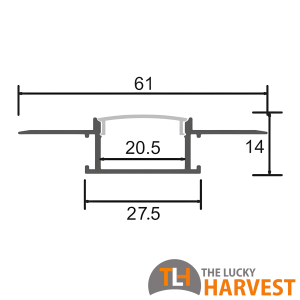 Flush 20 Trimless Plaster Extrusion (3m)