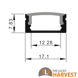 Original 1708 Black Aluminium Extrusion (3m)