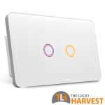 RGB Backlight Zigbee 2-Gang Switch 124mm