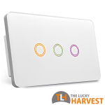 RGB Backlight Zigbee 3-Gang Switch 124mm