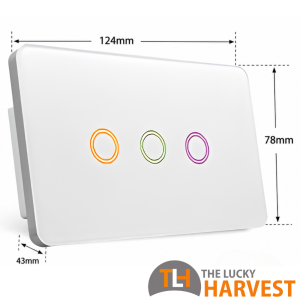 RGB Backlight Zigbee 3-Gang Switch 124mm