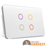 RGB Backlight Zigbee 4-Gang Switch 124mm
