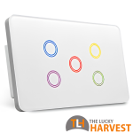 RGB Backlight Zigbee 5-Gang Slave Switch 124mm