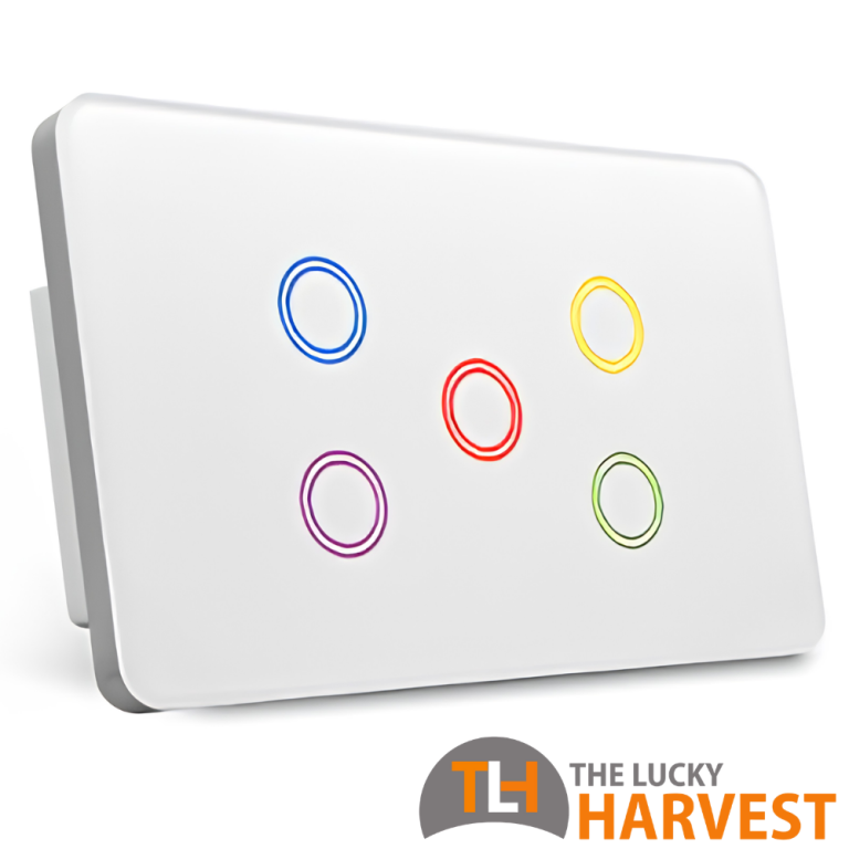 RGB Backlight Zigbee 5-Gang Slave Switch 124mm