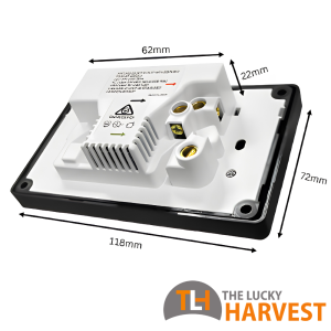 USB Wall Socket Dual Outlet with Type-C and Switch